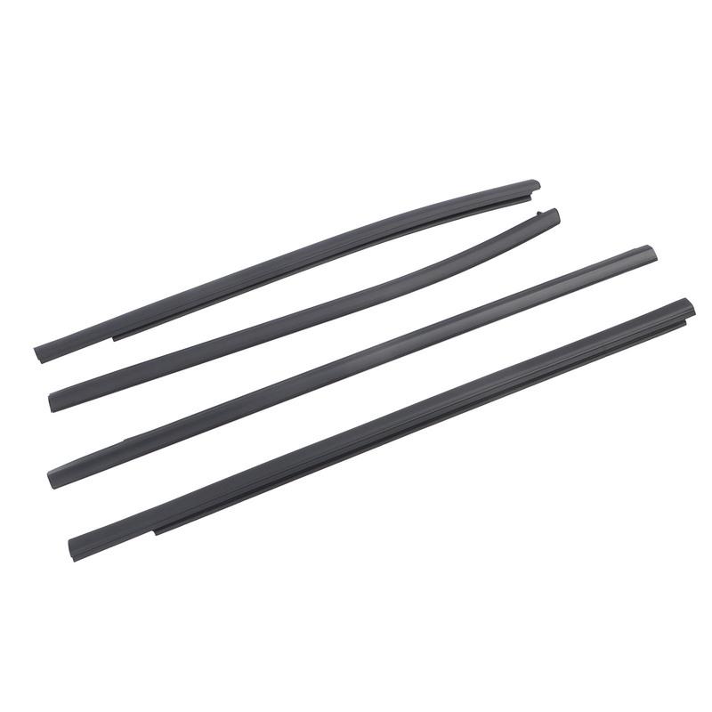 4PCS Car Door Window Weatherstrip AB3Z2625554F Door Window Sealing Strip Moulding Trim for Ranger PX2 PX3 Wildtrak Raptor XLT XL