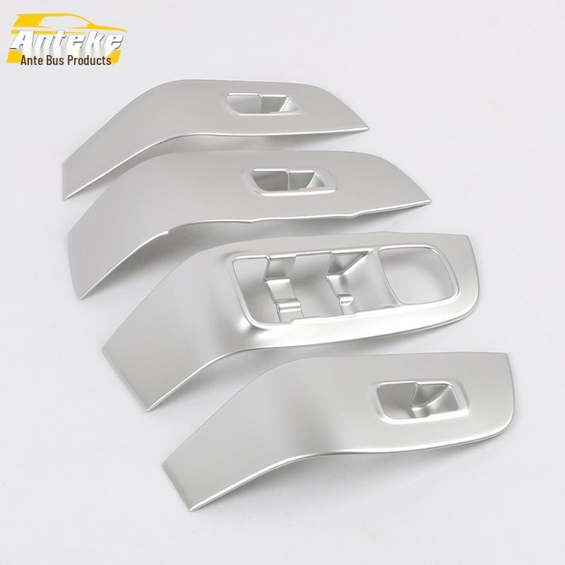 

19 RX5MAX Car Door Window Lift Button Decorative Sticker – Glass Switch Bright Ring Armrest