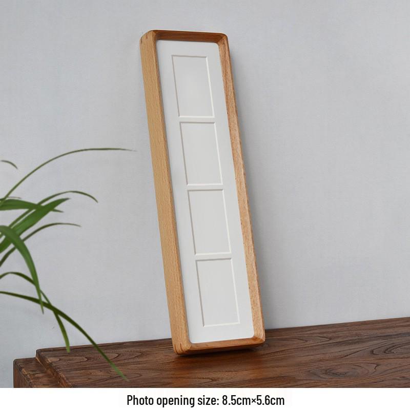 Solid Wood Mortise & Tenon Photo Frame with Round Corners and Beveled Edge for Wedding Dress Display