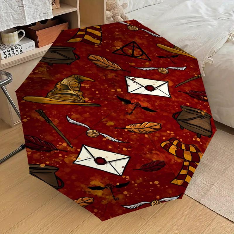 1PC Harry Potter Umbrella-8-Rib Reinforced, Automatic Open, Lightweight & Durable, Cute Fashion Accessory for Outdoor, D2707