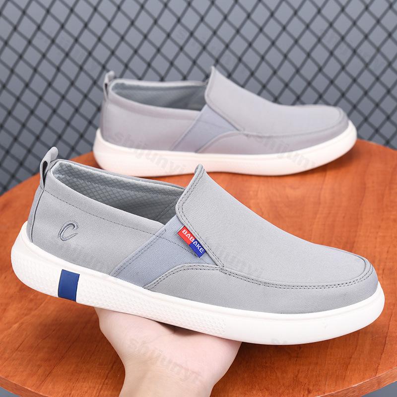 Fashion Men Canvas Loafers Summer 2025 Comfortable Walking Flats Man Non Slip Soft Moccasins Sneakers Breathable Lightweight Casual Shoe
