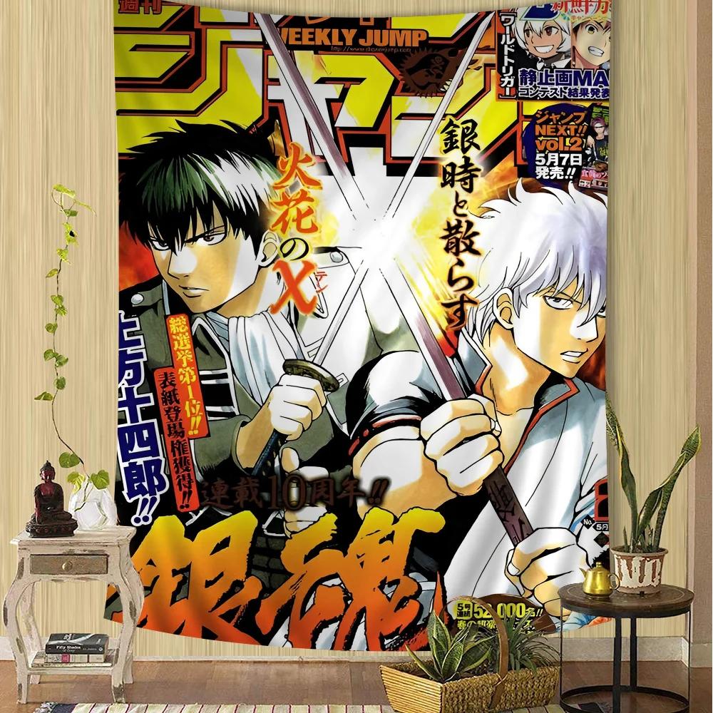 Japanese Anime Gintama Wall Tapestry Bohemian Wall Tapestries Mandala Wall Hanging Home Decor