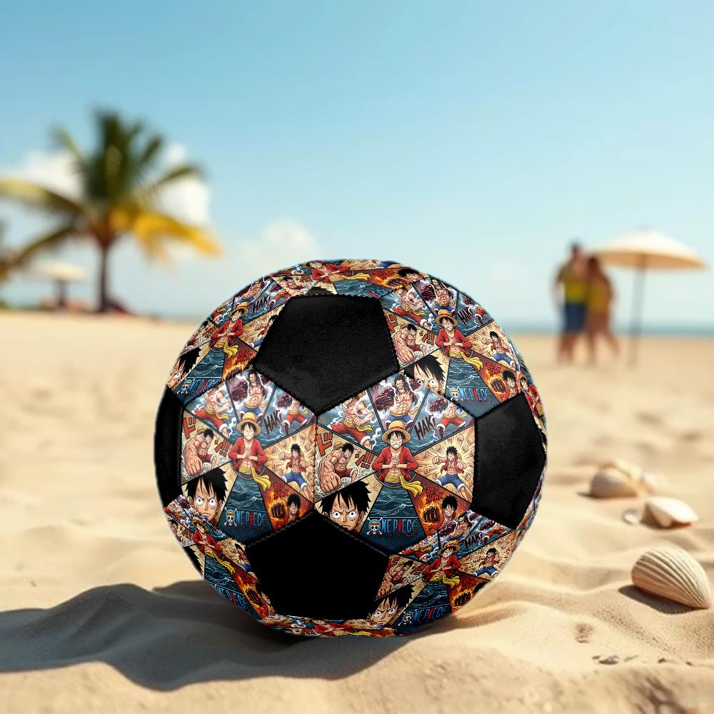 1pc One Piece Football Soccer Ball Size 5 Indoor Soccer Ball Fashion Colorful  Backyard Game -Great For Sports Fans Gift HE72