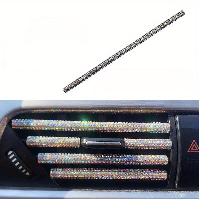 

Алмазный автомобильный кондиционер воздуха розетка Декоративные полосы Универсальный U-образный зажим Стразы Решетка Наклейка Аксессуары для салона автомобиля 1pcs