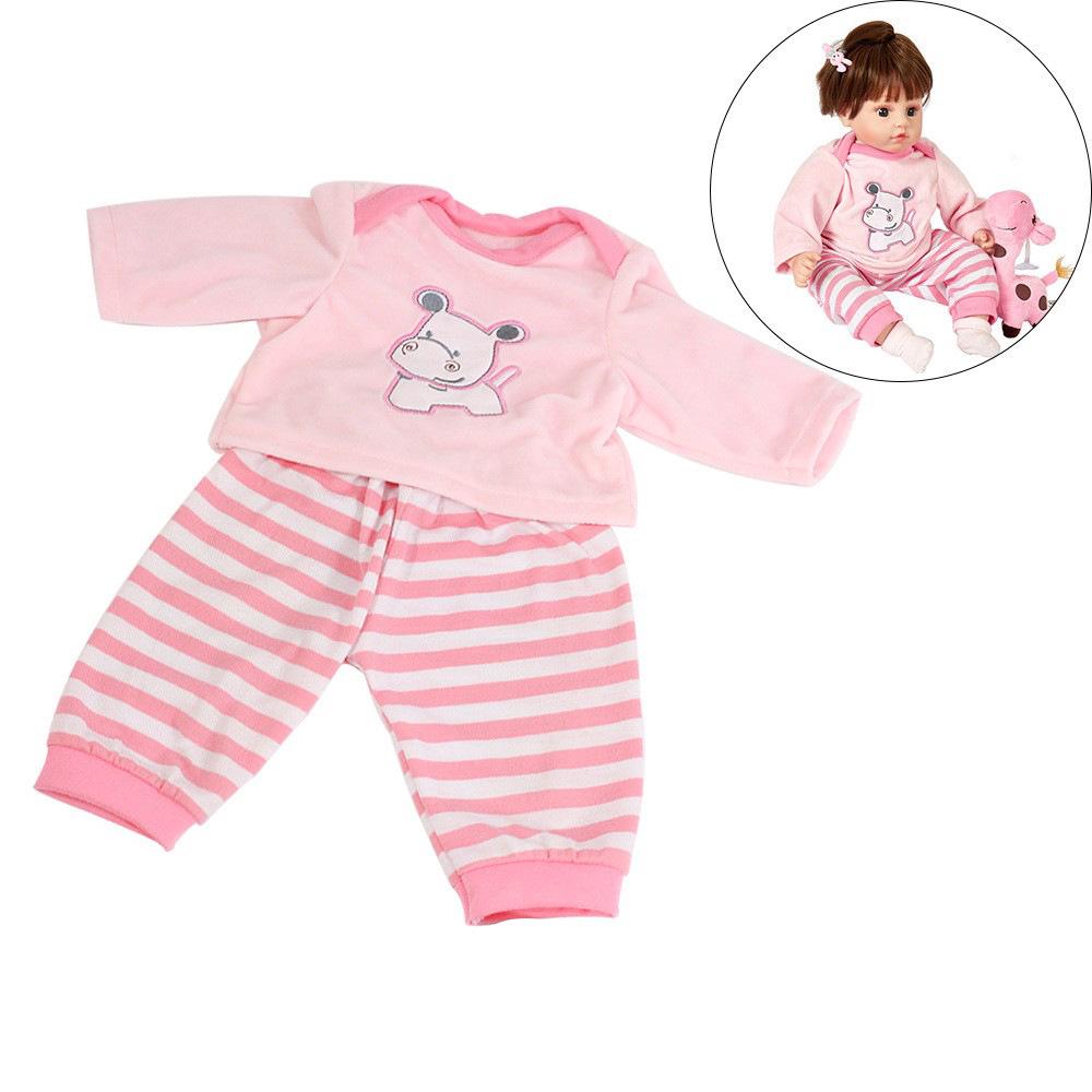 18" Soft Silicone Reborn Doll Clothes, 45cm DIY Girl's Realistic Doll Outfit.