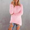 European American Style Casual Crew Neck Long Sleeve Pullover Knit Sweater