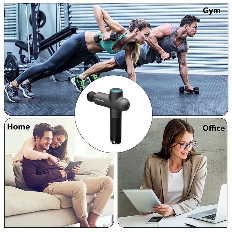 Booster-Massagepistole für Körper-Tiefengewebe-Massage, Entspannung, Fitness, Muskelschmerzlinderung, AI-Smart Hit