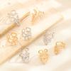 Nail Ring 3D Butterfly Flower Wing Design Detachable Nail Cap Ring Set Sparkling
