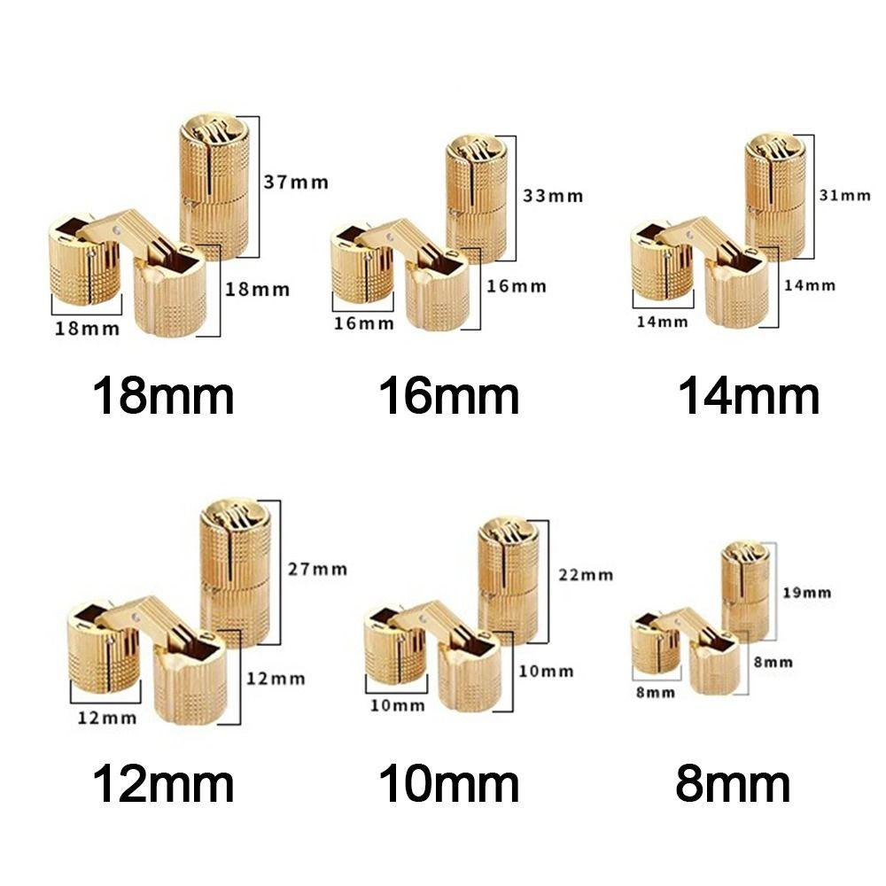 8-18mm Brass Hinges Invisible Furniture Hinges New Hardware Door