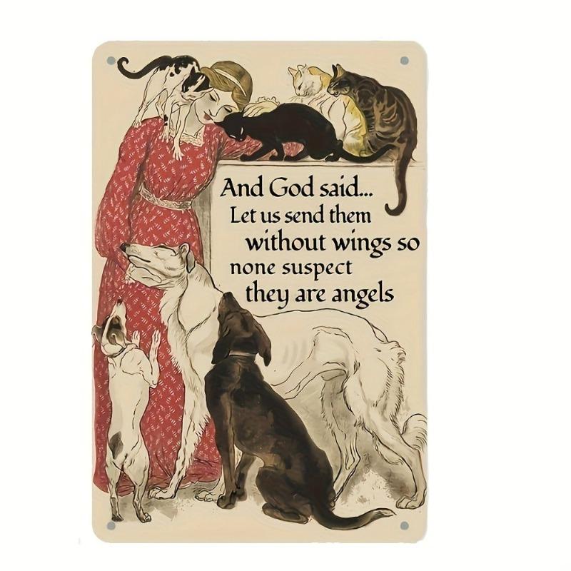 Animal Shelter Vintage Metal Sign Pet Rescue Wall Decor 20x30cm