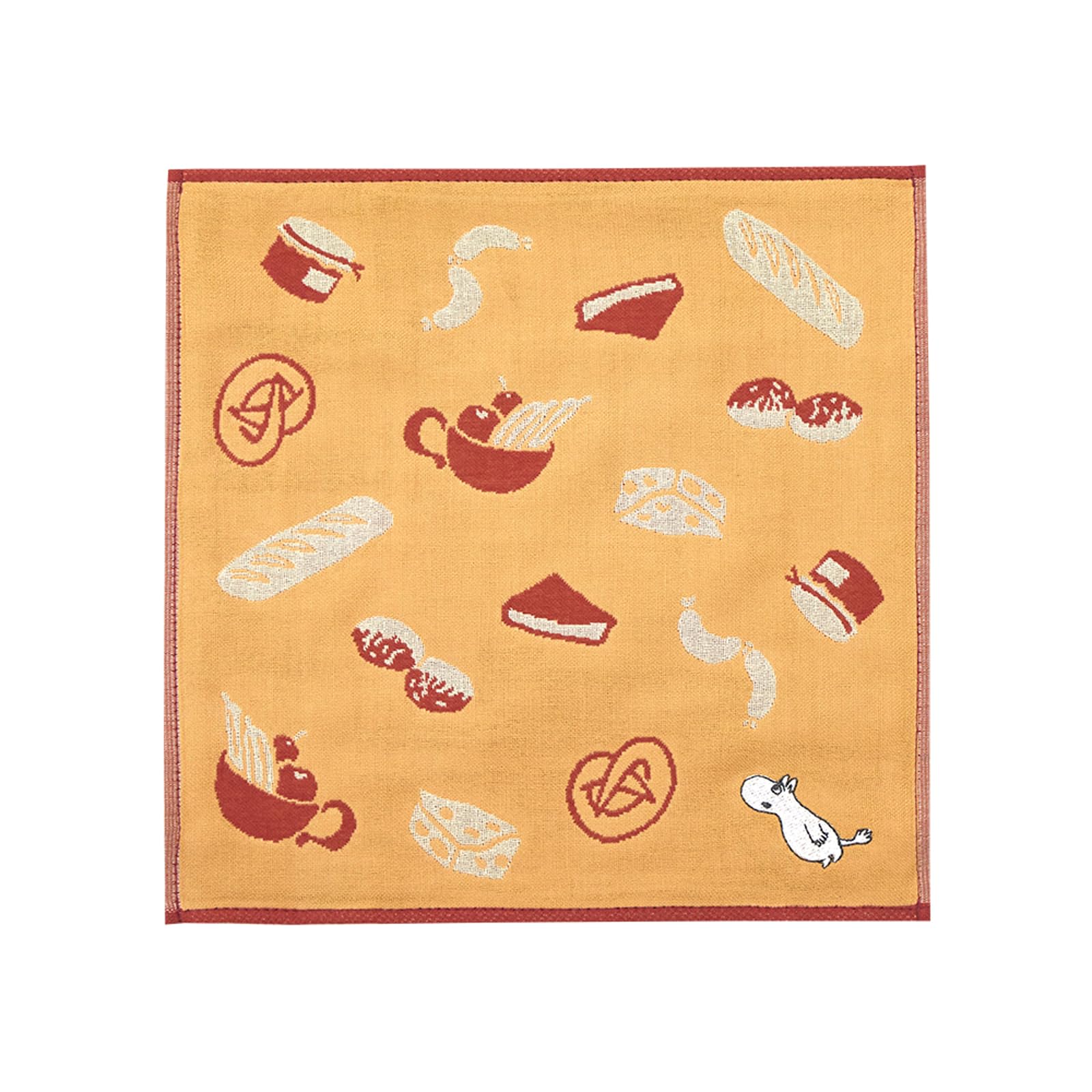 

JIKAN STYLE Moomin Gauze 25 x 25 05875 Handkerchief, Triple-Ply Handkerchief, Orange, Approx. cm, (Moomin & Breakfast)