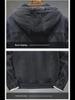 Men's Thick Warm Hooded Denim Jacket with Imitation Lambskin