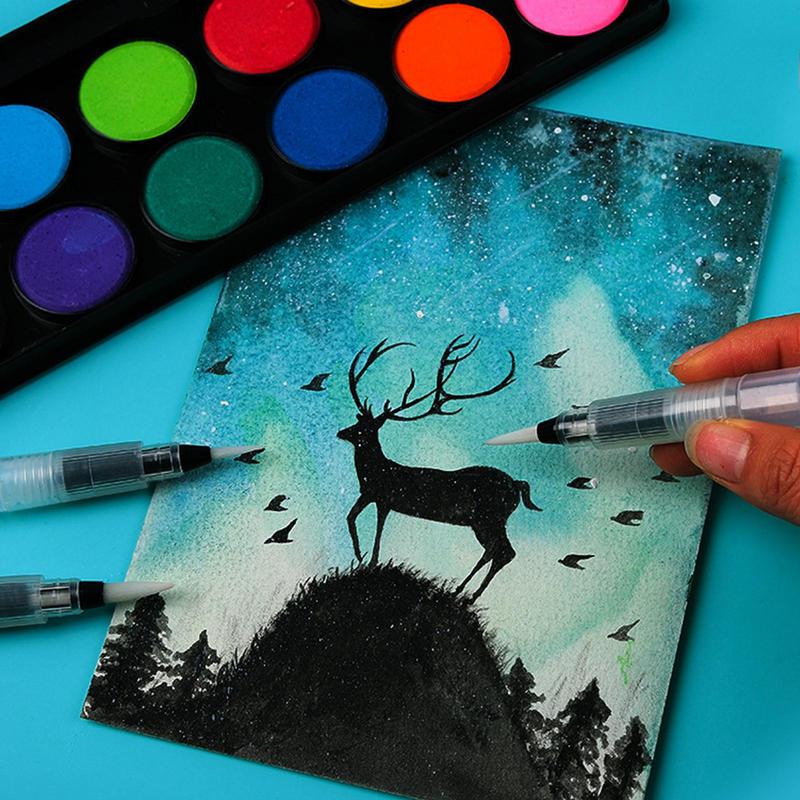 Watercolor Brush Pens Pens Brush Set For Water Paint Easy To Clean 6pcs Water Color Brush For DIY Painting Painting Markers For