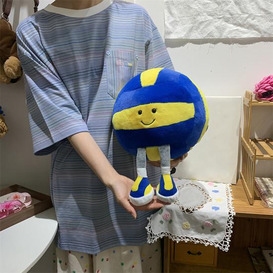 Plush Doll Cartoon Volleyball Soft Elastic Washable Cuddling Toy Sofa Car Seat Bed Decoration Throw Pillow Office Nap Pillow