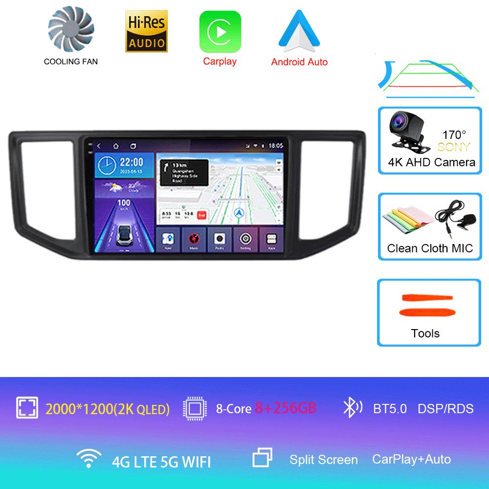Android 14 Video Player For VW Crafter Man Tge 2017 2018 2019 2020 Car Radio Multimedia Navigation Wireless Carplay QLED Screen