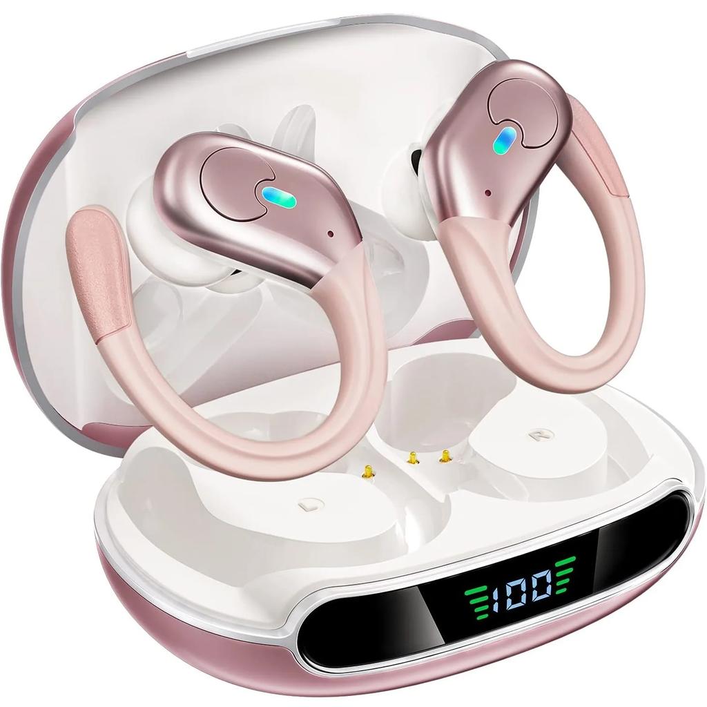 BX30 Bluetooth 5.4 Ohrhörer IPX7 Wasserdichte Kabellose Kopfhörer mit ENC Geräuschunterdrückung Mikrofon Tiefer Bass Für Sport Training Fitnessstudio
