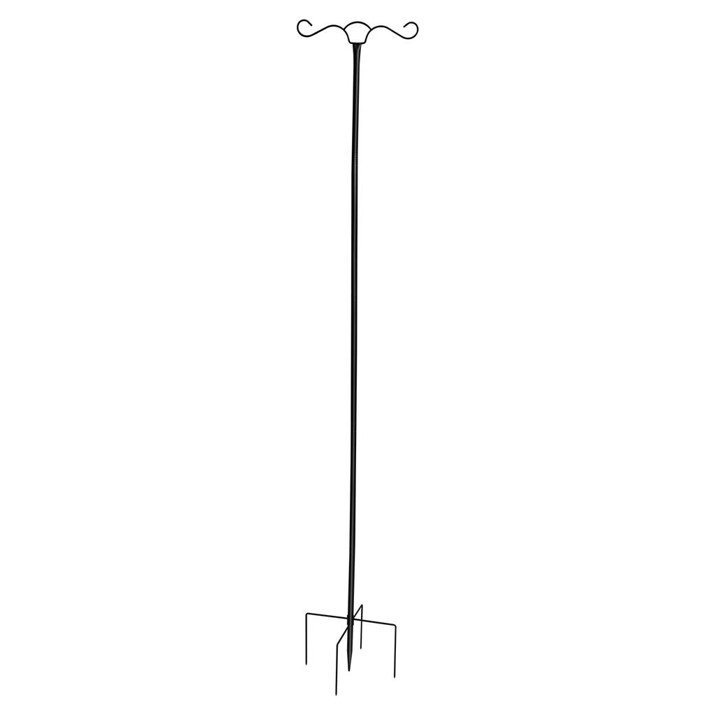 Double Shepherd Hooks 80-176cm Adjustable Outdoor Plant Hook Inserting Garden Decor Lawn Solar Lights Bird Feeders Hook