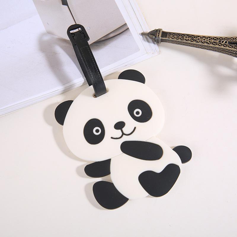 Panda Cartoon PVC Luggage Tag