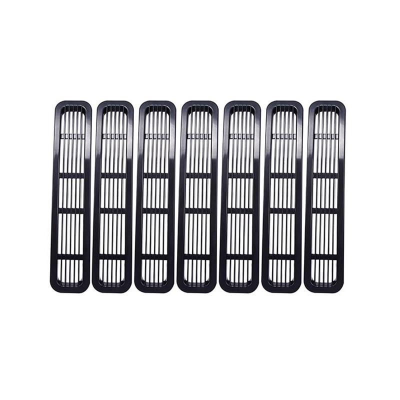 Car Front Insert Grille Cover With Net Trim Decoration Stickers for Jeep Wrangler TJ 1997-2006 Racing Grill