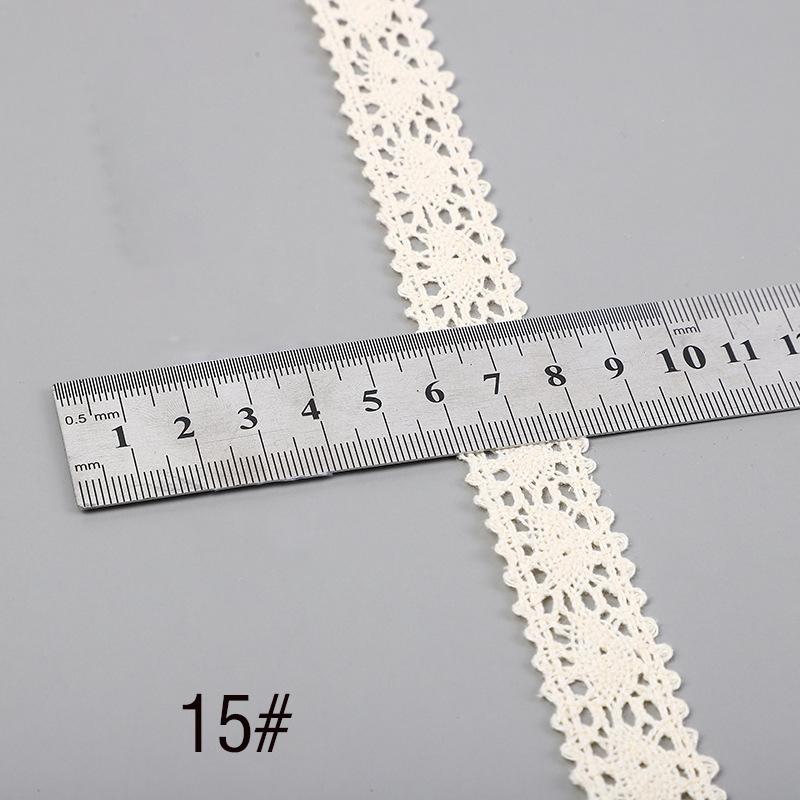 1/5M Vintage Ribbon Cotton Lace Trim Ribbon Craft Lace Crochet Sewing Lace Fabric DIY Gift Wrapping Wedding Scrapbooking Decor