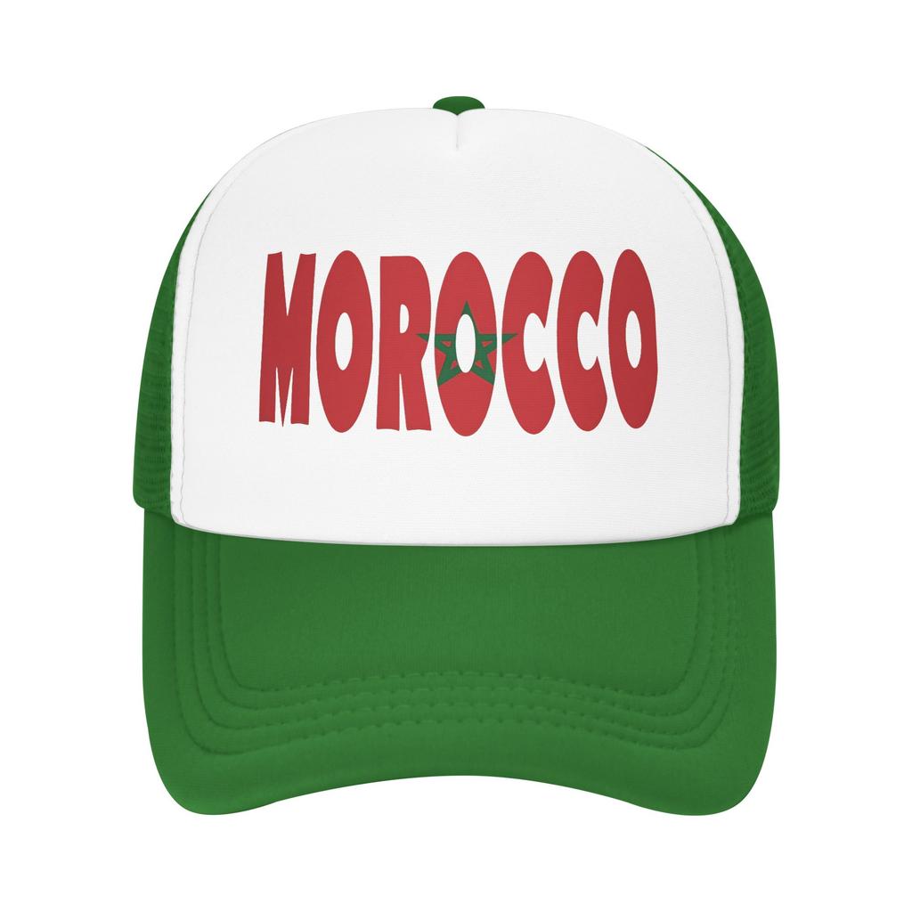 Unisex Women Morocco Flag Map Trucker Hat Vintage Mesh Baseball Cap Snapback Caps  Hats Sun Caps Adjustable Golf Hats Summer