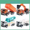 Crane Excavator Mixer Truck Engineering Vehicle Model With Inertia Alloy Construction For Kids Play And Collecting
