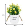 New 5 Colors Artificial Potted Plant 18*22cm Plastic Bonsai Flowers Pot Table Decor Fake Plants For Wedding Home Hotel Office