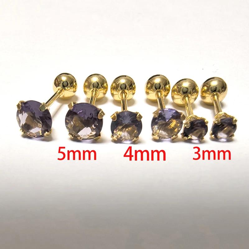 6pcs/Set Stainless Steel & Ear Bone Stud Earrings For Women