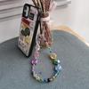 Iridescent Crystal Beaded Phone Lanyard for Girls