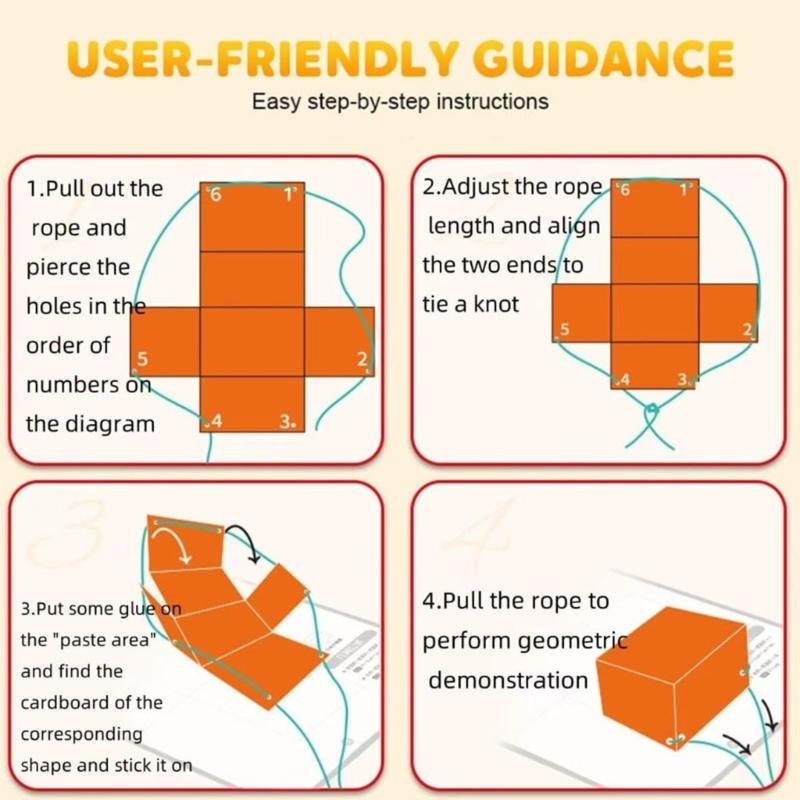 Educational Geometry Workbook Hands on Geometric Shape Activity Book With Folding Geometric Model For Kid Preschooler
