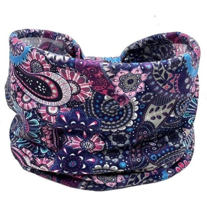 3 Pack Leopard Print Headbands, Knotted Elastic Sports Headbands, Retro Wide Brimmed Cashew Flower Headbands