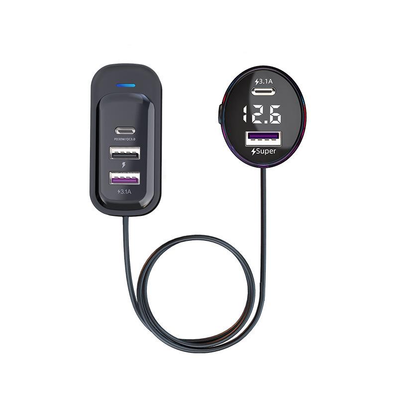 

Универсальное автомобильное быстрое зарядное устройство с вилкой прикуривателя, совместимое с несколькими телефонами