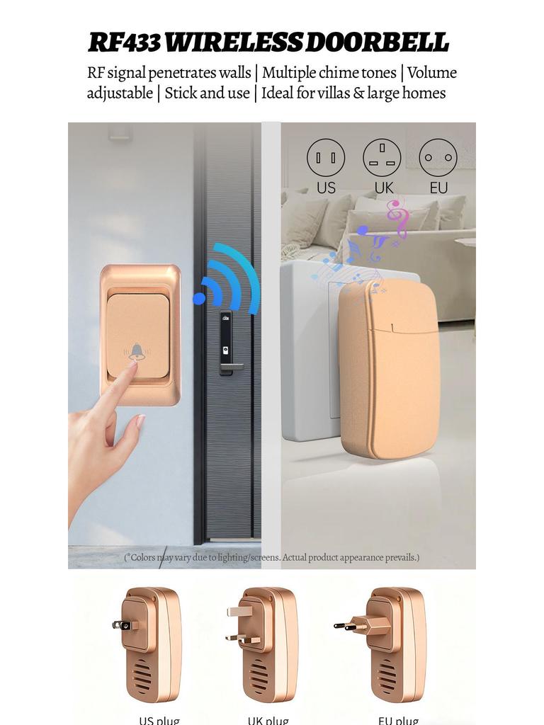 Smart Ultra-Long Range Wireless Doorbell for Home with Elderly Call Reminder