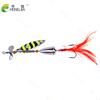 5 STK spinnerbait fiske lokke roterende spinner paljetter agn metall med diskant kroker kunstig bass agn
