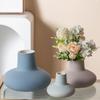 Einfache Keramikvase, Hochwertige Heim-Desktop-Dekoration Ornament Macaron Krater Blumeneinsatz
