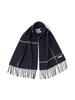 Beams Windowpane Check Alpaca Navy Free Men's Scarf,