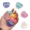 1 pièce Jouet à presser Cœur qui change de couleur Paillettes Amour Fidget Squishy Pincer Malaxer Soulageur de stress Jouet Enfants Fête d'enfants