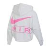 Nike Air Embroidered Logo Hoodie With Zip Women Hoodie Photon-Grey FN1895-025