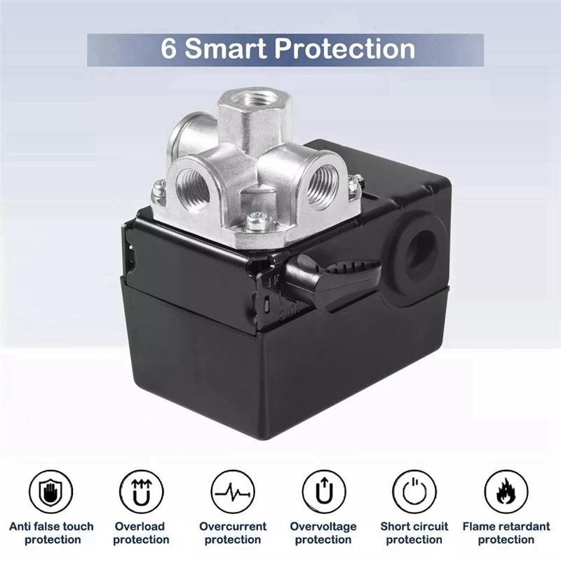 Portable 23474570 Pressure Switch W/ Unloader &On/Off Lever For Ingersoll Rand Compressor