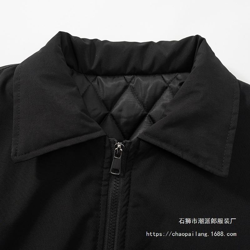 Padded Jacket Simple Men's Winter Loose Large Size Padded Jacket Piled Thickened Jacket Men's Padded Jacket