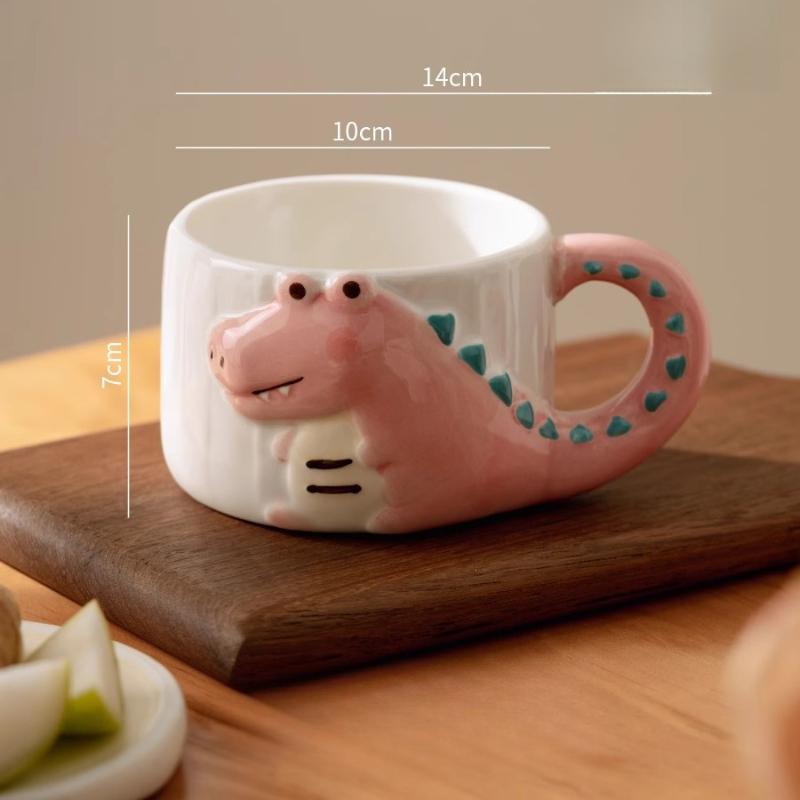 

Home Drinking Couple Cup Exquisite Cute High Appearance Super Cute Design Sense Mug 380ml рожевий