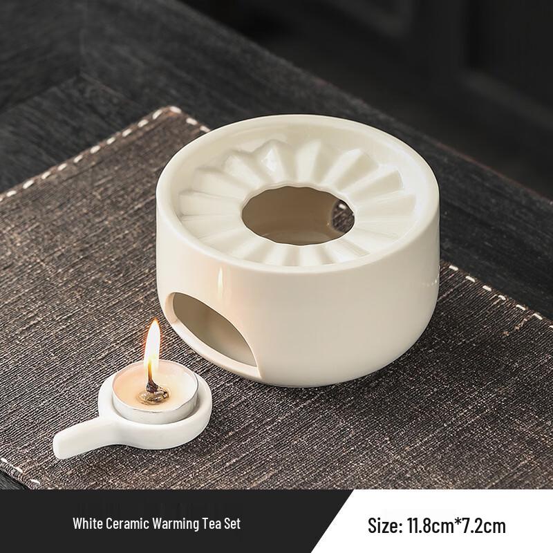 Chaxun White Ceramic Tea Warmer Set