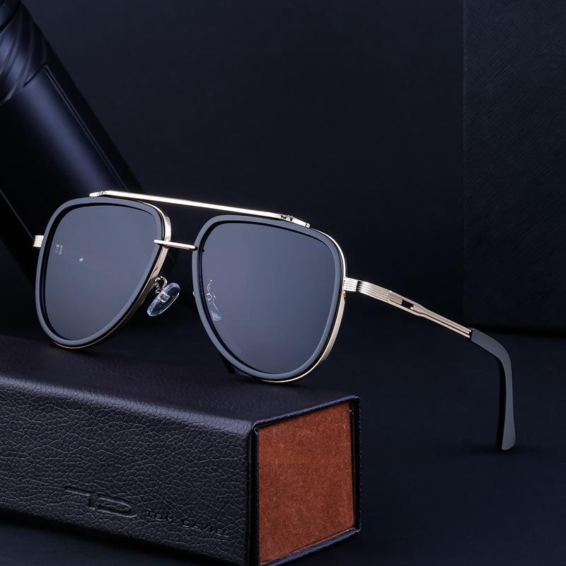 Vintage Double Beam Toad Sunglasses Men'S Outdoor Driving Sunglasses Men'S Shades