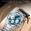 POEDAGAR Luxusní hodinky Quartz Sportovní vojenské hodinky pro muže Vodotěsné hodinky z nerezové oceli se světelným datem a chronografem