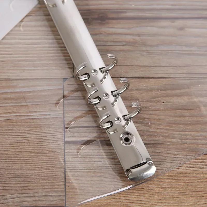 A5/A6/A7 Transparent Notebook Cover Plastic Clip File Folder Notebook Loose Leaf Ring Binder Planner School Office Supplies