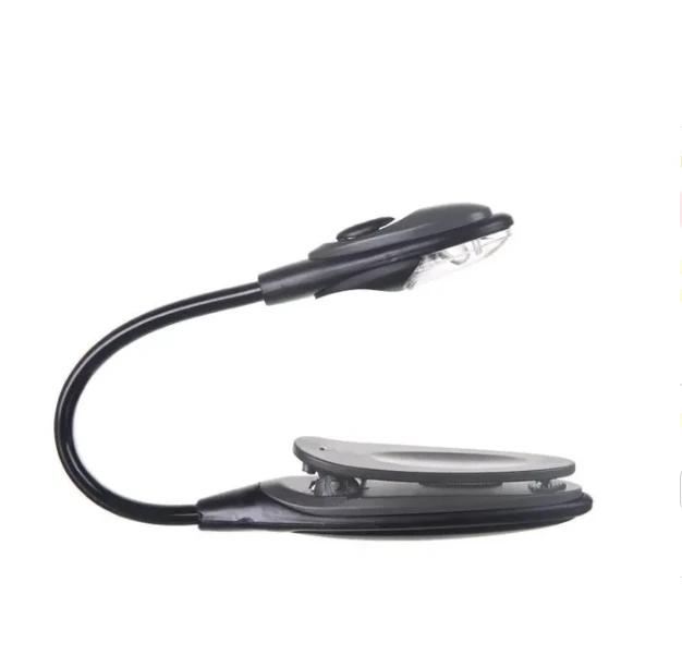 

Led Book Light Mini Clip-On Flexible Bright LED Lamp Light Book Reading Lamp for Travel Bedroom Book Reader Christmas Gifts сірий