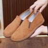 New cloth shoes men's comfortable and lightweight corduroy medium and old shoes retro one-pedal dad shoes