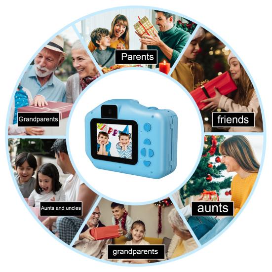 Kids Print Camera Digital Toy SLR HD-compatible Pixel with Dual Cameras Selfie Mode