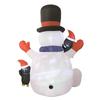 7FT Christmas Inflatable Sitting Snowman Ornament RGB LED Lights With 3 Penguins Christmas Inflatable Outdoor Decoration
