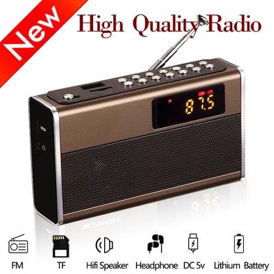 Retro Mini FM Radio Draagbare Radio-ontvanger Bluetooth-luidspreker Met Ingebouwde Luidspreker Band Cadeau Voor Ouderen